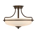 Półplafon Griffin - 3 źródła światła - Brąz palladiański QZ-GRIFFIN-SFS-PN Elstead Lighting