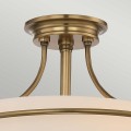 Półplafon Griffin - 3 źródła światła - Postarzany mosiądz QZ-GRIFFIN-SFS-WS Elstead Lighting