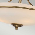 Półplafon Griffin - 3 źródła światła - Postarzany mosiądz QZ-GRIFFIN-SFS-WS Elstead Lighting
