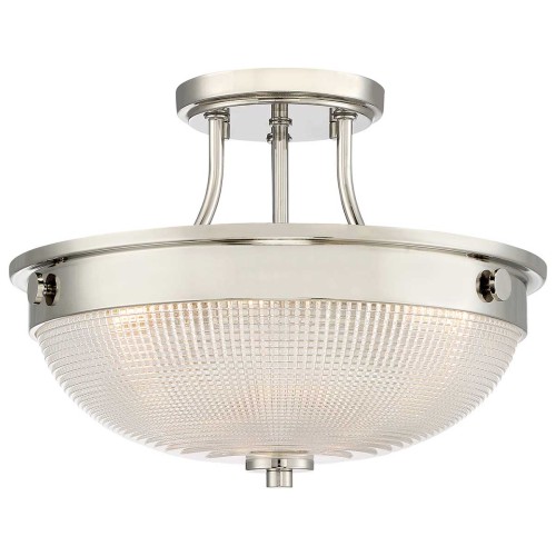 Półplafon Mantle - 2 źródła światła - Imperialne srebro QZ-MANTLE-SF-IS Elstead Lighting