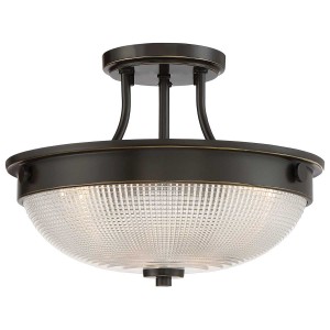 Półplafon Mantle - 2 źródła światła - Brąz palladiański QZ-MANTLE-SF-PN Elstead Lighting