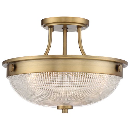 Półplafon Mantle - 2 źródła światła - Postarzany mosiądz QZ-MANTLE-SF-WS Elstead Lighting
