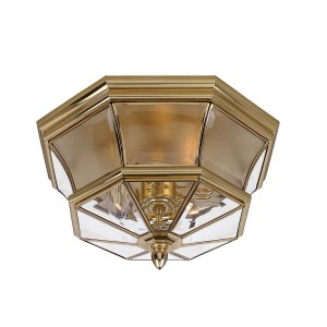 Plafon Newbury - 3 źródła światła - Lakierowany polerowany mosiądz QZ-NEWBURY-F-PB Elstead Lighting