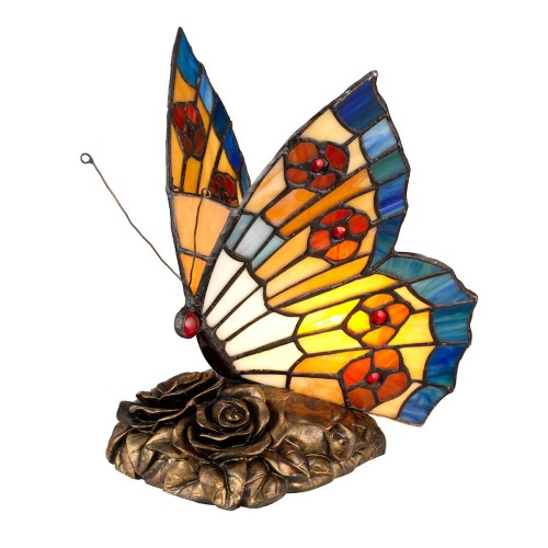 Lampa stołowa Tiffany - Motyl QZ-OBUTTERFLY-TL Elstead Lighting