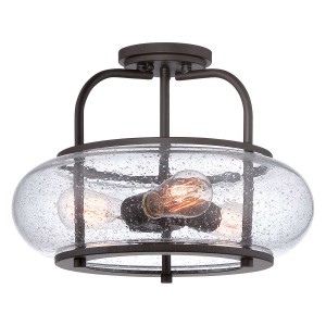 Średni półplafon Trilogy - 3 źródła światła - Stary brąz QZ-TRILOGY-SF-M Elstead Lighting