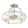 Półplafon Trilogy - 3 źródła światła - Szczotkowany nikiel QZ-TRILOGY-SFM-BN Elstead Lighting