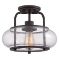 Mały półplafon Trilogy - 1 źródło światła - Stary brąz QZ-TRILOGY-SF-S Elstead Lighting