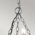 Żyrandol Saxon - 3 źródła światła - Czarny / Srebrna patyna SAX3-BLK-SIL Elstead Lighting