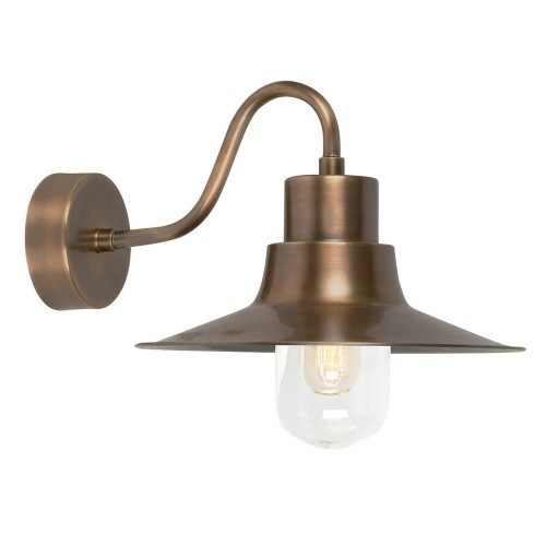 Latarnia naścienna Sheldon - 1 źródło światła - Postarzany mosiądz SHELDON-BR Elstead Lighting