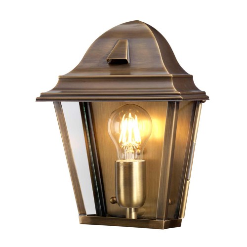 Latarnia naścienna St James - 1 źródło światła - Postarzany mosiądz ST-JAMES-BRASS Elstead Lighting