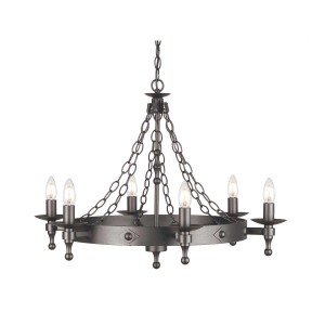 Żyrandol Warwick - 6 źródeł światła WR6-GRAPHITE Elstead Lighting