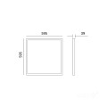 Panel sufitowy/podtynkowy 2w1 czarny LED 60x60cm 36W barwa neutralna 4000K Kobi