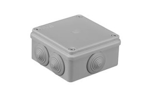 Puszka instalacyjna natynkowa 100x100x50mm IP65 dławice gumowe S-BOX106 