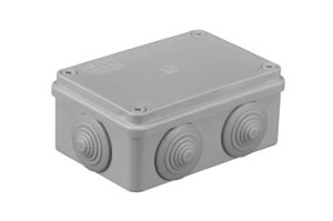 Puszka instalacyjna natynkowa 120x80x50mm IP65 dławice gumowe S-BOX206