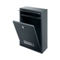 Skrzynka na listy stalowa z wizytownikiem 32,1x21,5x8,8 antyarcytowa 2 kluczyki