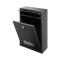 Skrzynka na listy stalowa z wizytownikiem 32,1x21,5x8,8 czarna 2 kluczyki
