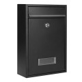 Skrzynka na listy stalowa z wizytownikiem 32,1x21,5x8,8 czarna 2 kluczyki
