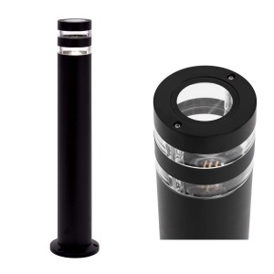 Słupek ogrodowy lampa SOLIN czarna na E27 IP44 K-8206