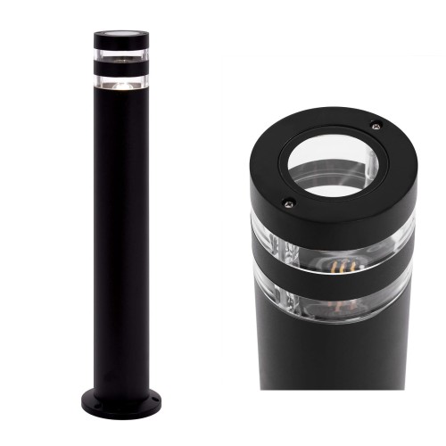 Słupek ogrodowy lampa SOLIN czarna na E27 IP44 K-8206