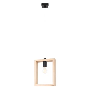 Lampa wisząca ARIES naturalne drewno E27 1x15W SL.1310 SOLLUX