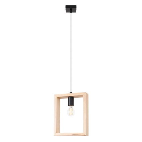 Lampa wisząca ARIES naturalne drewno E27 1x15W SL.1310 SOLLUX