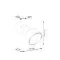 Kinkiet ELBA biały E27 1x15W SL.1313 SOLLUX