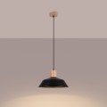 Lampa wisząca FANO czarna E27 1x15W SL.1322 SOLLUX