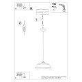 Lampa wisząca FRIKA biała E27 1x15W SL.1327 SOLLUX