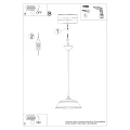 Lampa wisząca FRIKA czarna E27 1x15W SL.1328 SOLLUX