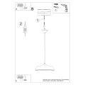 Lampa wisząca GINA biała E27 1x15W SL.1329 SOLLUX