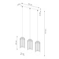 Lampa wisząca BRINA 3L czarna G9 3x8W SL.1334 SOLLUX