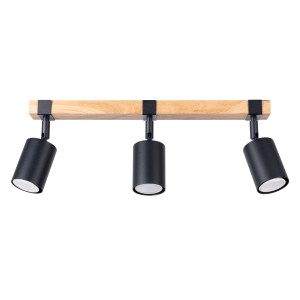 Plafon FAGER 3 czarny GU10 3x10W SL.1345 SOLLUX