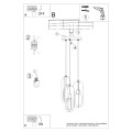 Lampa wisząca NICUS 3P biała E27 3x15W SL.1361 SOLLUX