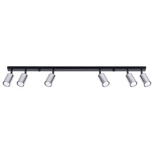 Plafon WINX 6L czarny/chrom GU10 6x10W SL.1372 SOLLUX