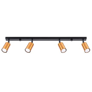 Plafon WINX 4L czarny/miedź GU10 4x10W SL.1379 SOLLUX