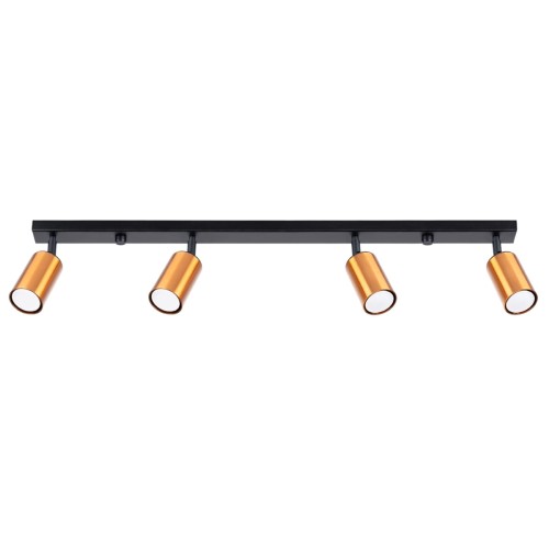 Plafon WINX 4L czarny/miedź GU10 4x10W SL.1379 SOLLUX