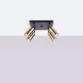 Plafon WINX 4 czarny/złoty GU10 4x10W SL.1386 SOLLUX