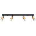 Plafon WINX 4L czarny/złoty GU10 4x10W SL.1387 SOLLUX