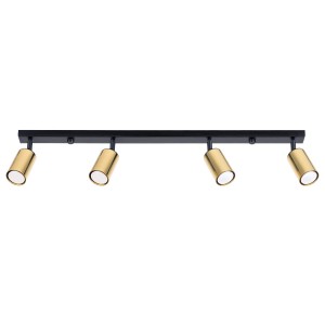 Plafon WINX 4L czarny/złoty GU10 4x10W SL.1387 SOLLUX