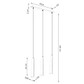 Lampa wisząca PRYSM 3L czarna G9 3x8W SL.1402 SOLLUX