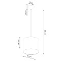 Lampa wisząca NOVA 30 biała E27 1x15W SL.1403 SOLLUX