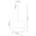 Lampa wisząca NOVA 40 biała E27 1x15W SL.1404 SOLLUX