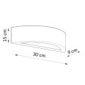 Kinkiet Ceramiczny ATENA 30 E27 1x15W SL.1459 SOLLUX