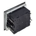  Puszka podłogowa na gniazda modułowe 4 x 45x45mm lub 8 x 22,5x45mm, pokrywa: plastik, czarna