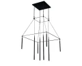 Lampa wisząca ALHA H 8 czarna 9010 SHILO DOHAR