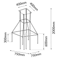 Lampa wisząca ALHA H 8 czarna 9010 SHILO DOHAR