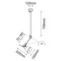 Lampa wisząca/sufitowa 125cm DAISEN czarna 5623 SHILO