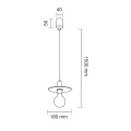 Lampa wisząca IKEDA czarna 7982 SHILO