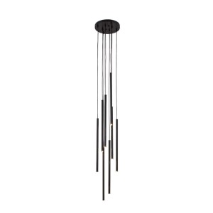 Lampa wisząca 8xG9 KOSAME czarna 7856 SHILO