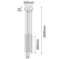 Lampa wisząca 8xG9 KOSAME czarna 7856 SHILO